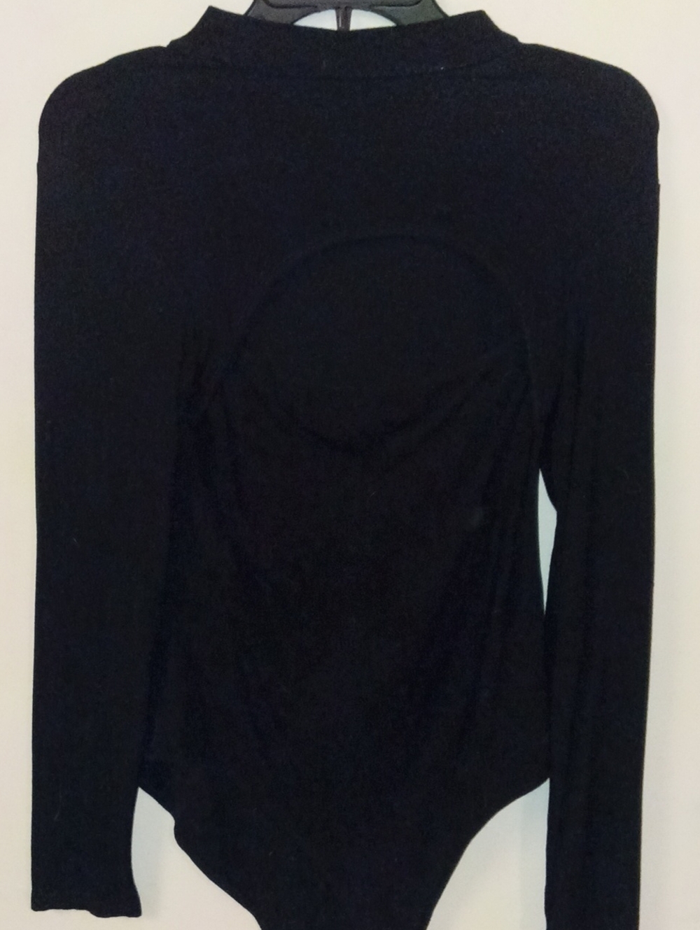 Black Long-Sleeve Bodysuit Size Large